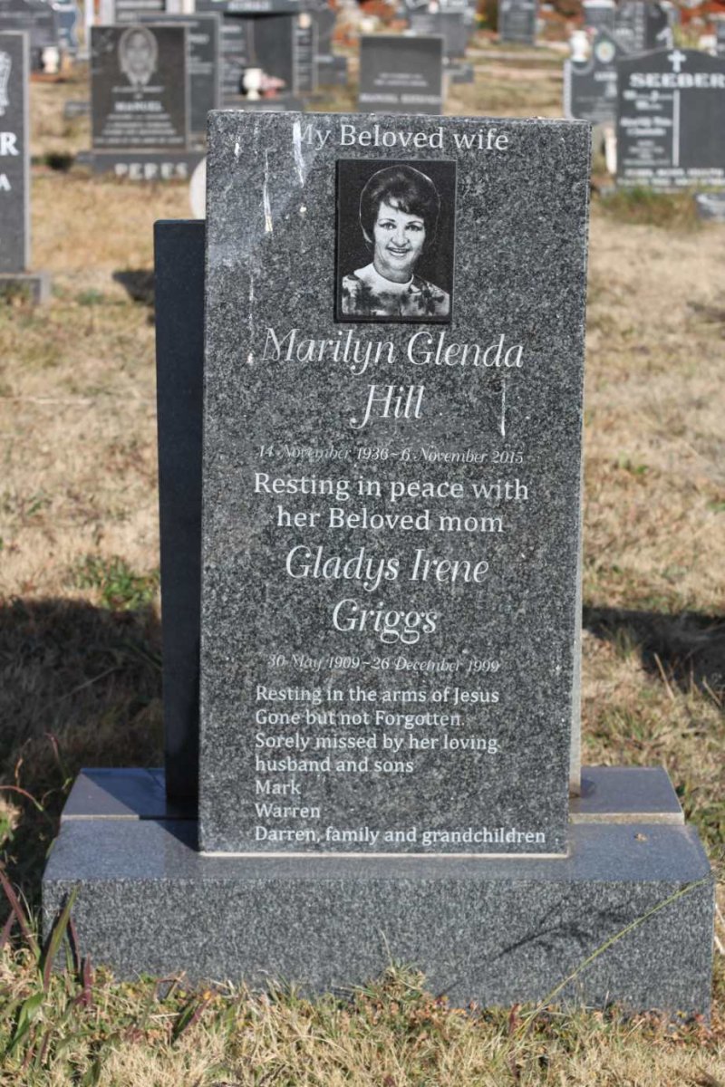 GRIGGS Gladys Irene 1909-1999 :: HILL Marilyn Glenda 1936-2015