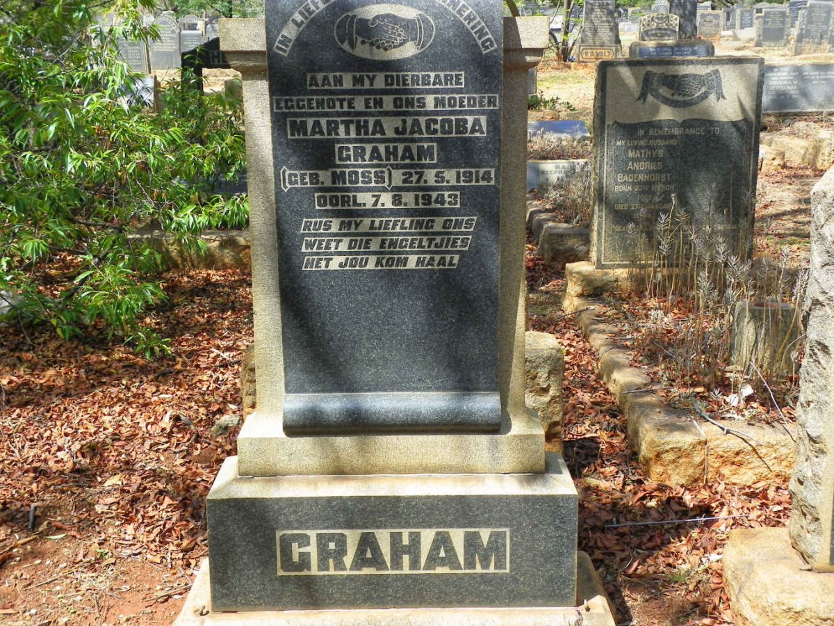GRAHAM Martha Jacoba nee MOSS 1914-1943