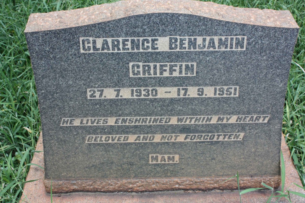 GRIFFIN Clarence Benjamin 1930-1951
