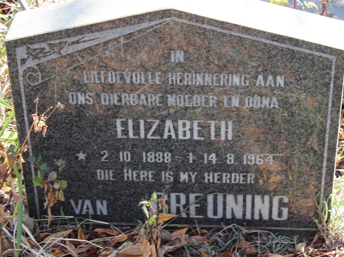 GREUNING Elizabeth, van 1888-1964