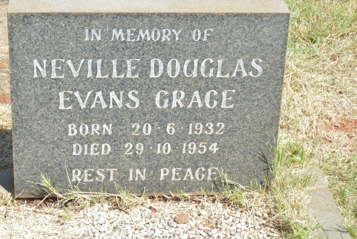 GRACE Neville Douglas Evans 1932-1954