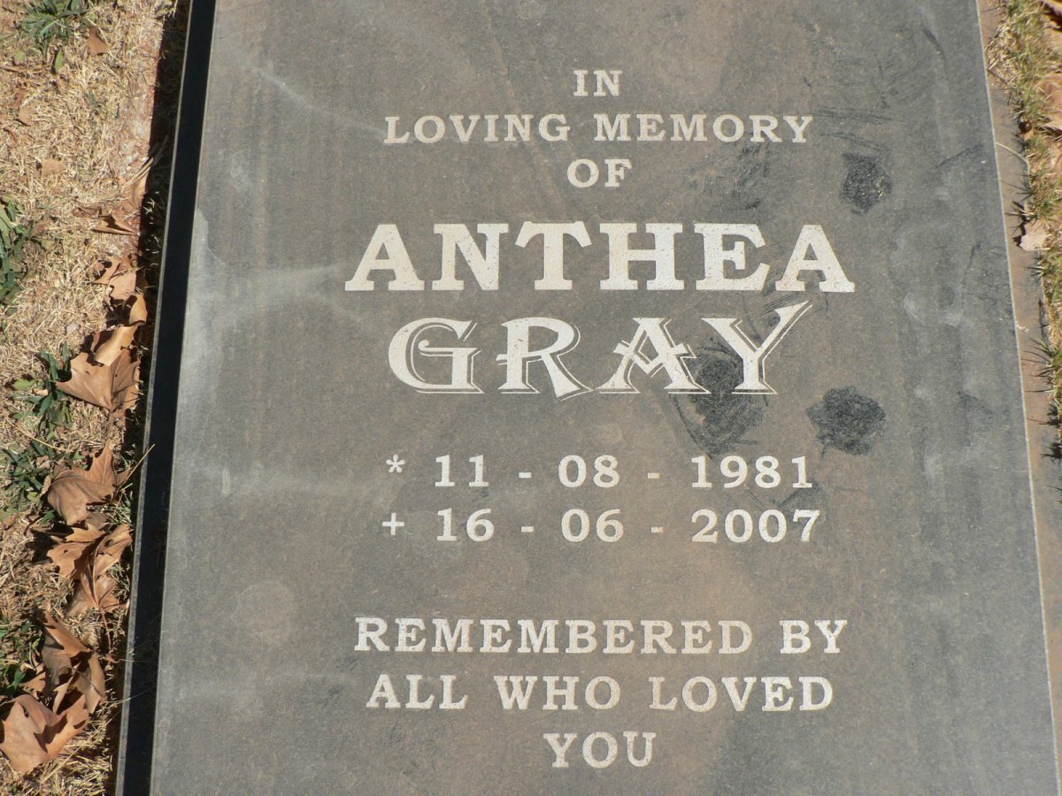 GRAY Anthea 1981-2007