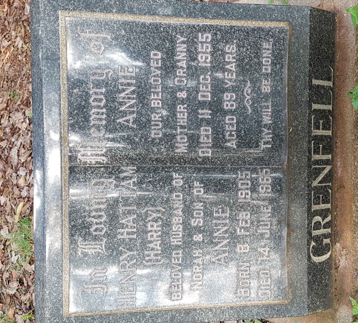 GRENFELL Annie -1955 :: GRENFELL Henry Hattam 1905-1965