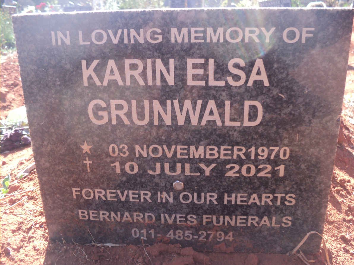 GRUNWALD Karin Elsa 1970-2021