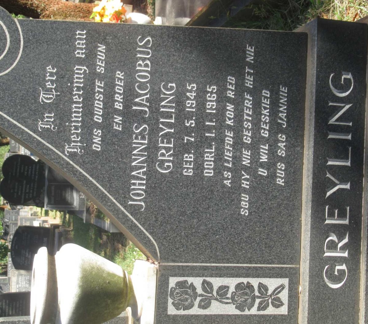 GREYLING Johannes Jacobus 1945-1965