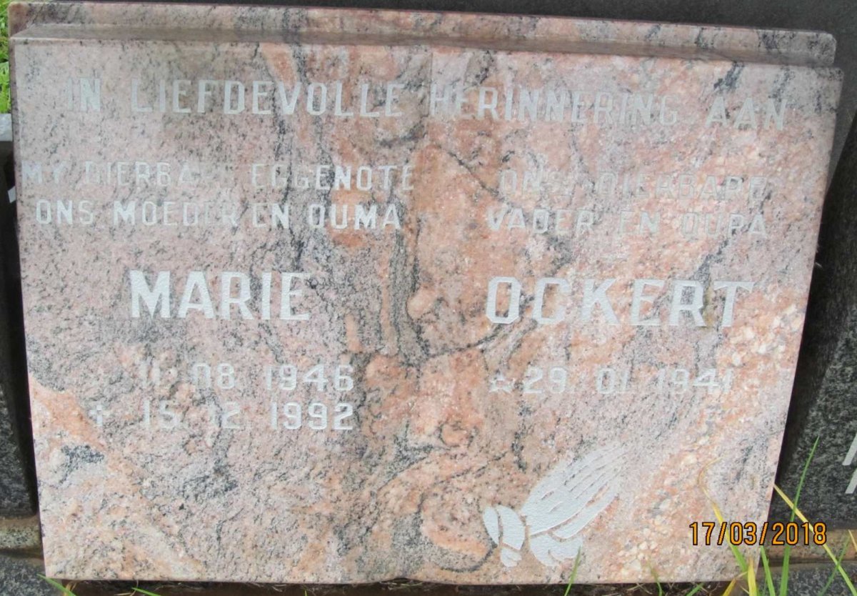 GRAHAM Ockert 1941- &amp; Marie 1946-1992