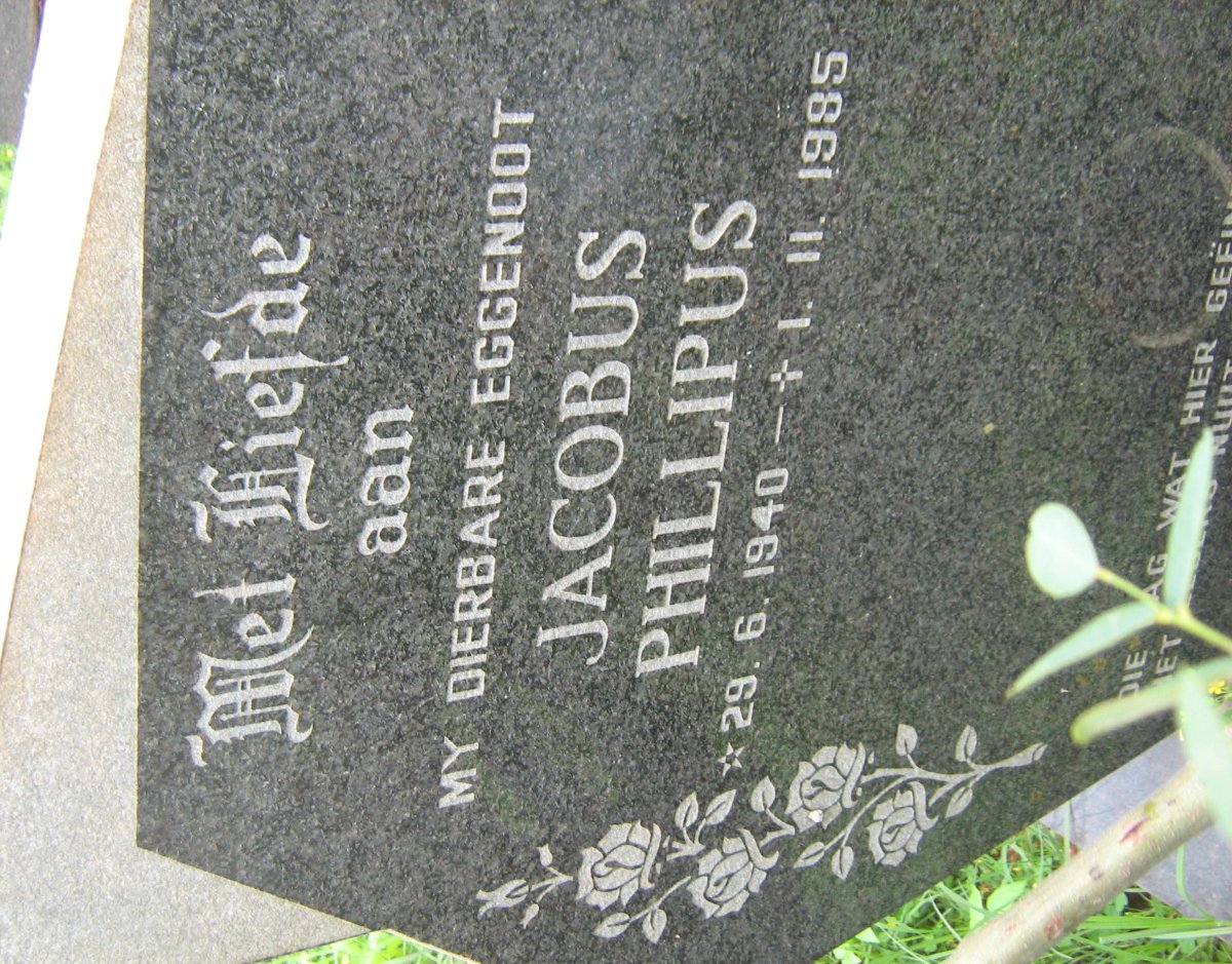 GRIESSEL Jacobus Phillipus 1940-1985