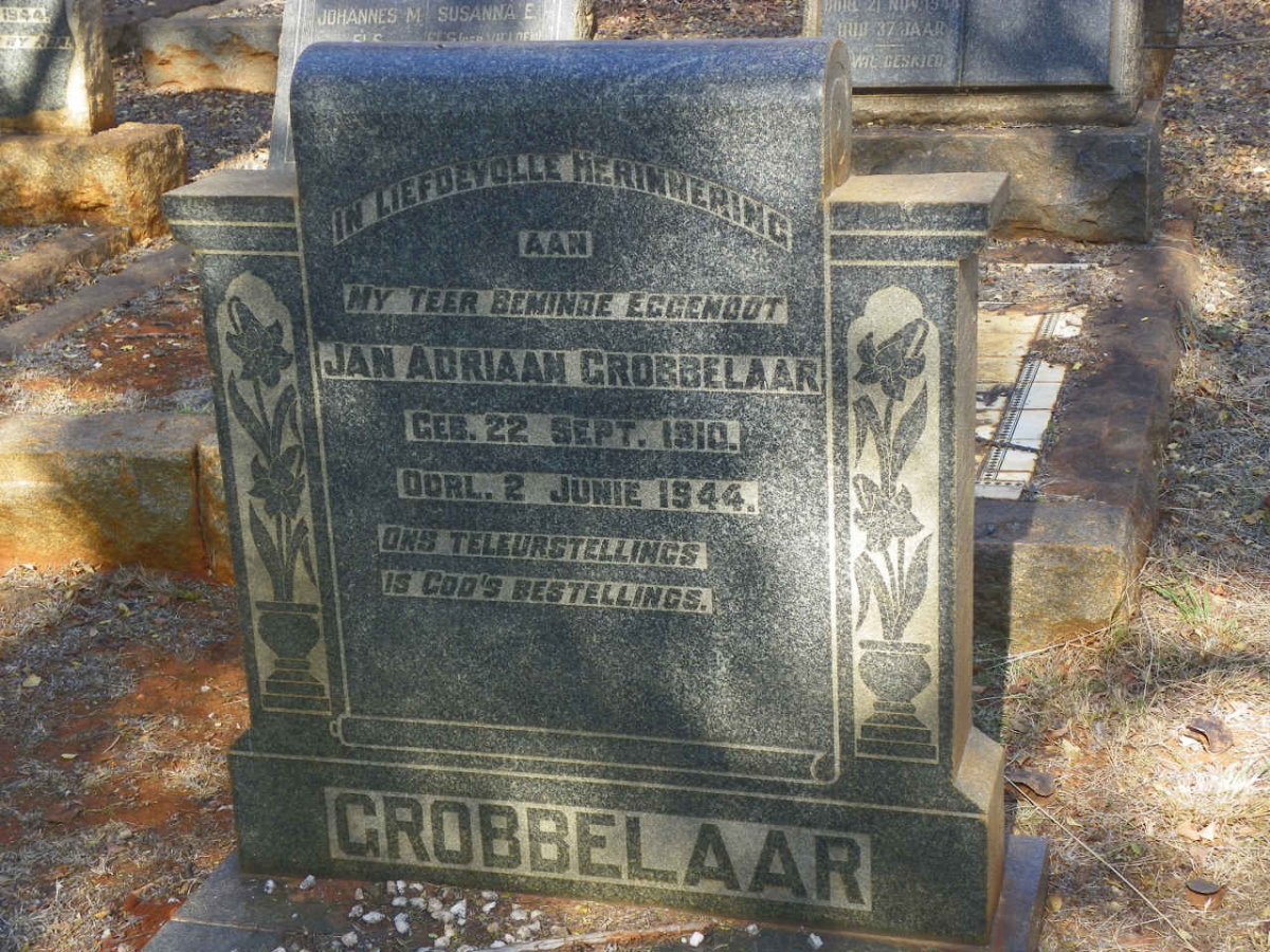 GROBBELAAR Jan Adriaan 1910-1944