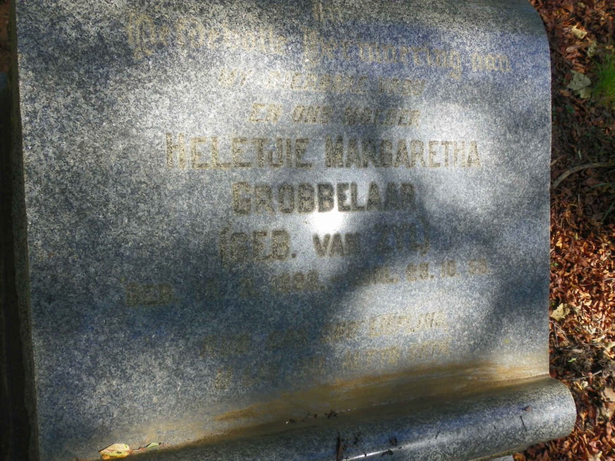 GROBBELAAR Heletjie Margaretha nee VAN ZYL 1899-1959