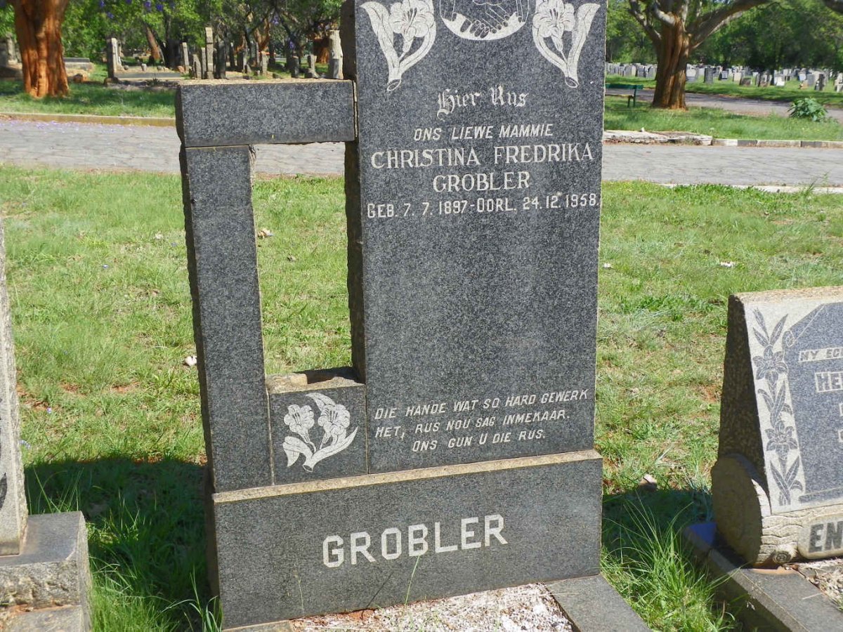 GROBLER Christina Fredrika 1897-1958