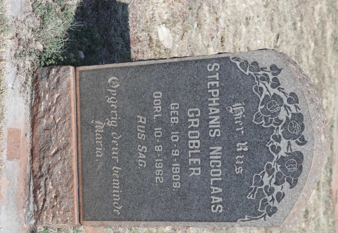 GROBLER Stephanis Nicolaas 1908-1962