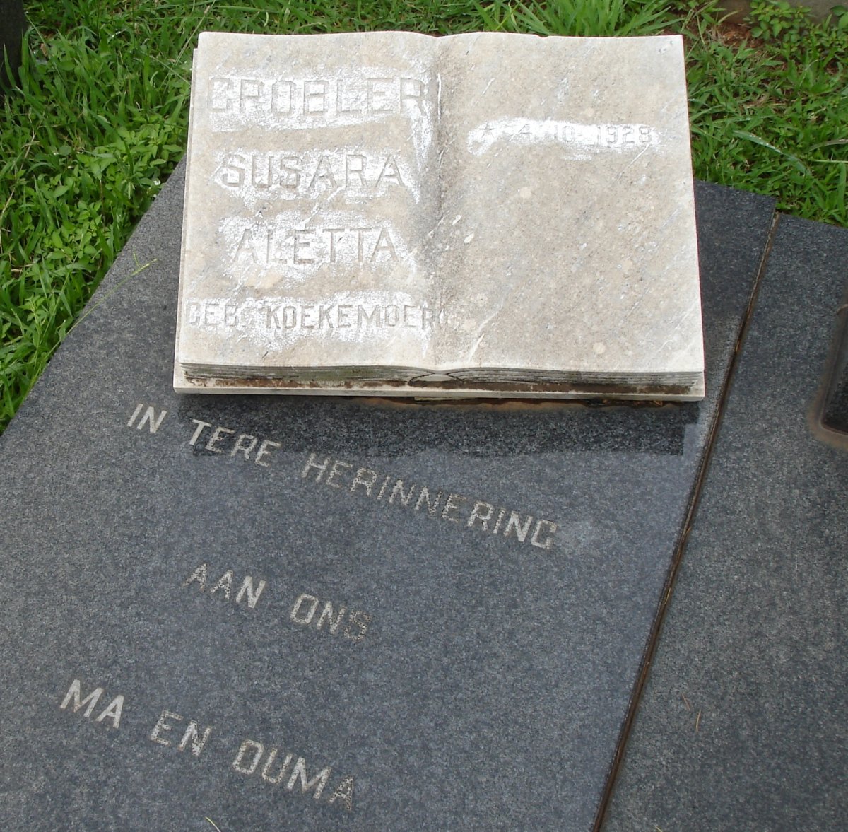 GROBLER Johannes Jacobus -1961 &amp; Susara Aletta KOEKEMOER 1928-