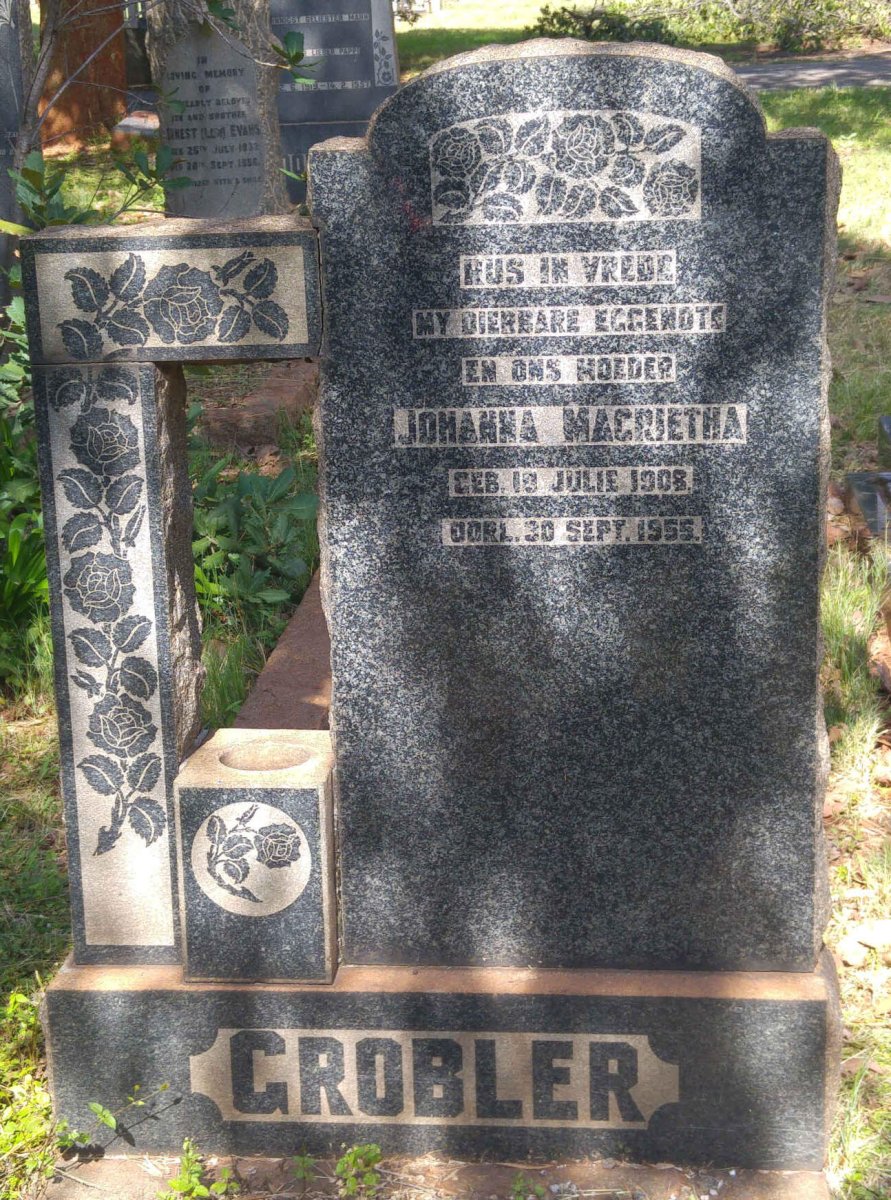 GROBLER Johanna Magrietha 1908-1955