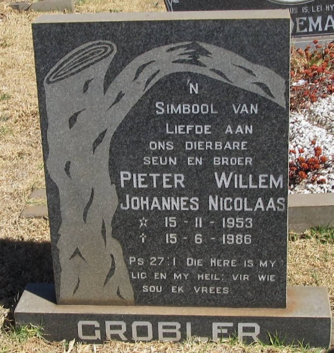 GROBLER Pieter Willem Johannes Nicolaas 1953-1986