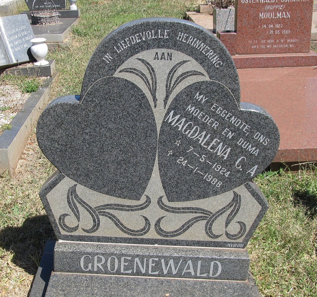 GROENEWALD Magdalena C.A. 1924-1988