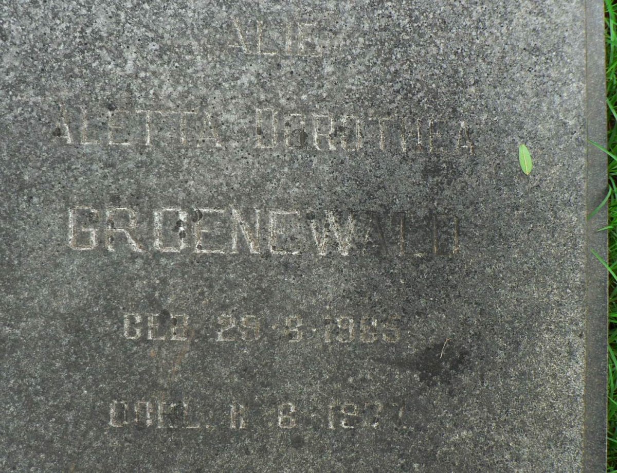 GROENEWALD Aletta Dorothea