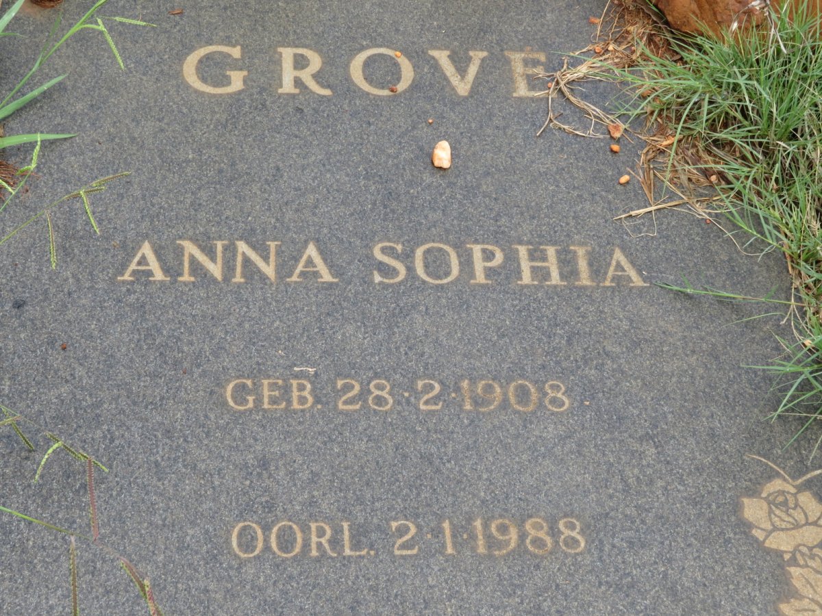 GROVE Anna Sophia 1908-1988