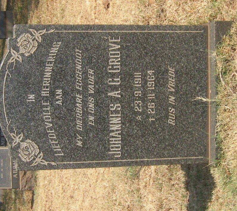 GROVE Johannes A.G. 1911-1964