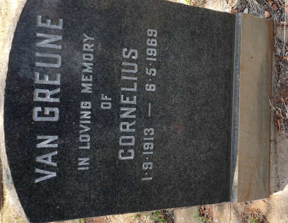 GREUNE Cornelius, van 1913-1969