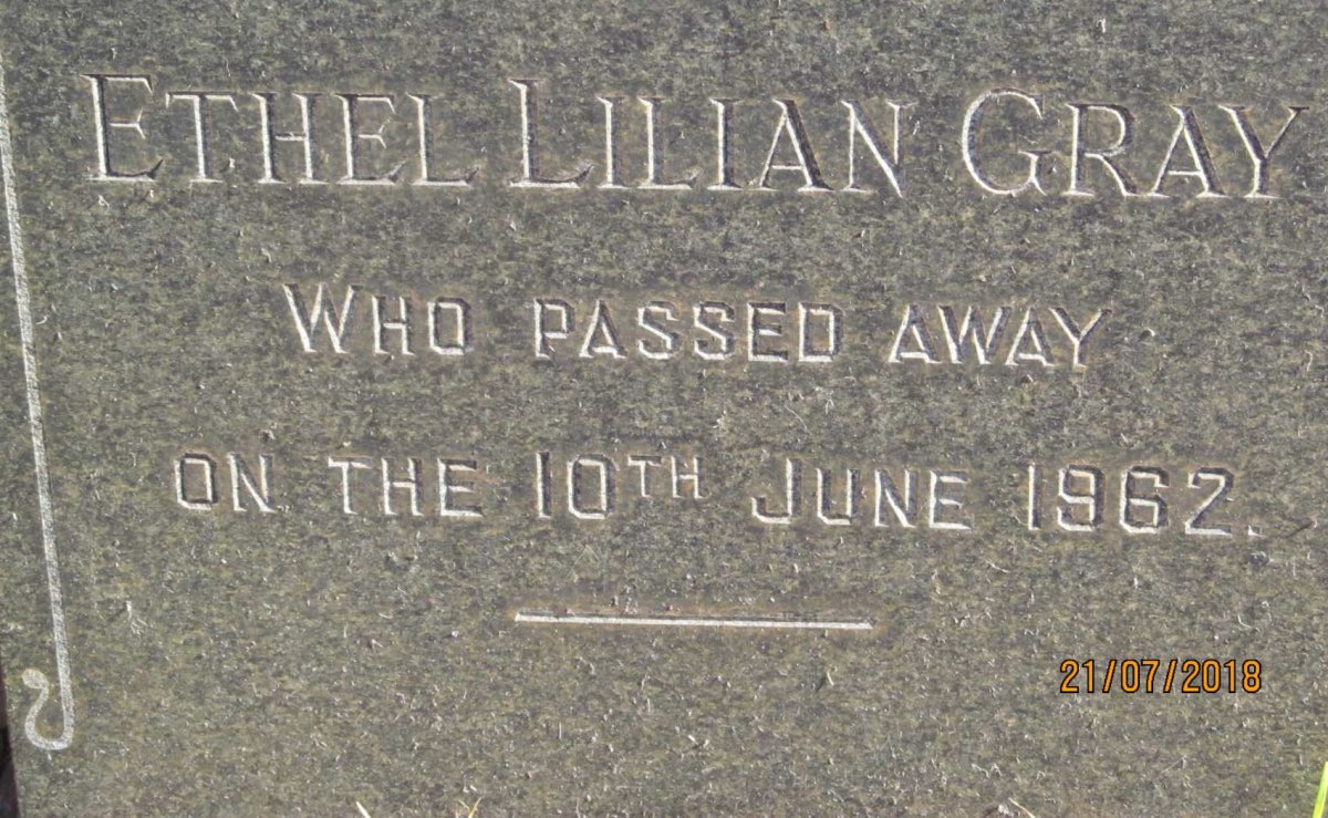 GRAY Ethel Lillian -1962