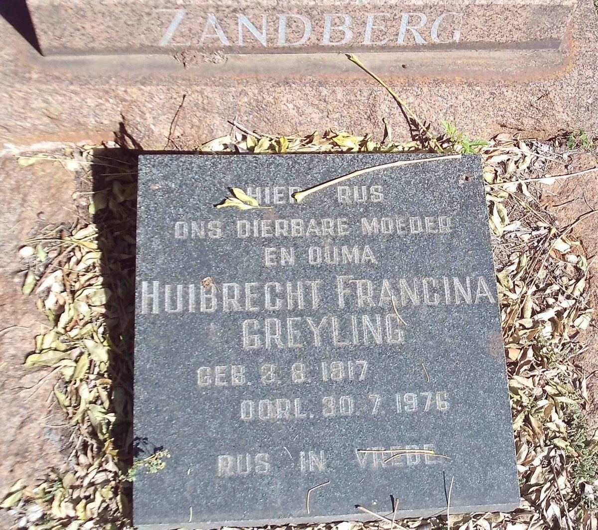 GREYLING Huibrecht Francina 1917-1976