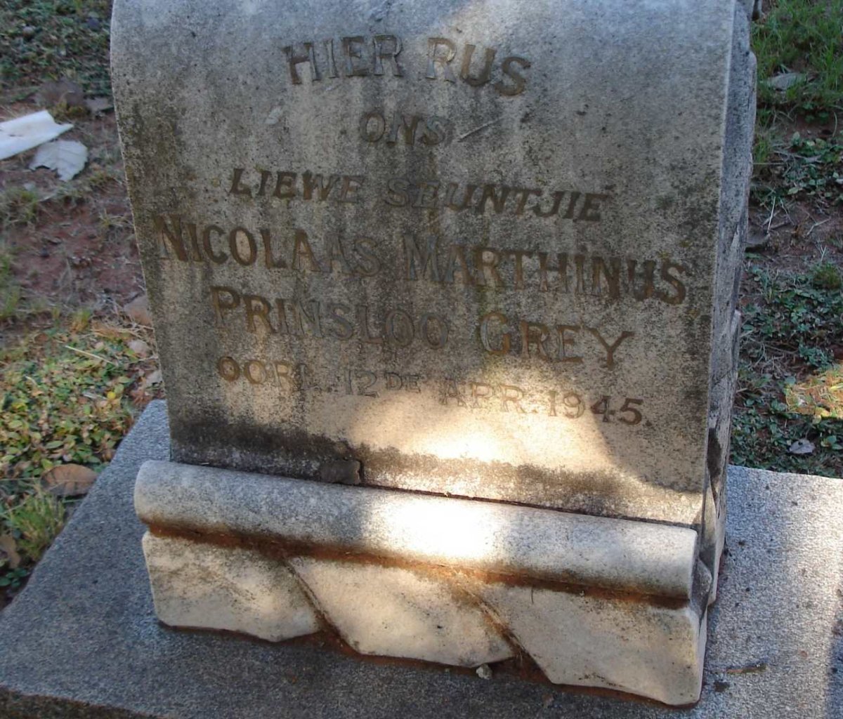 GREY Nicolaas Marthinus Prinsloo -1945