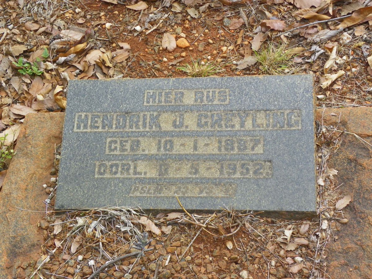 GREYLING Hendrik J. 1887-1952