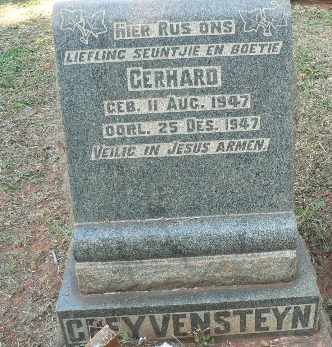 GREYVENSTEYN Gerhard 1947-1947