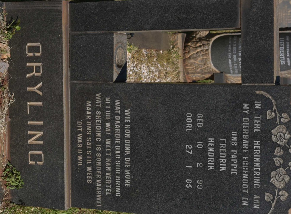 GRYLING Fredrik Hendrik 1939-1965