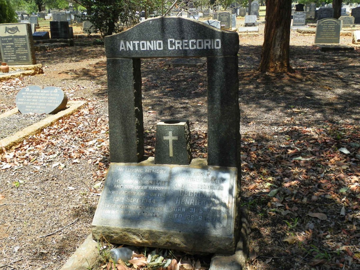 GREGORIO Antonio -1944 &amp; Georgina Henrietta 1886-1972