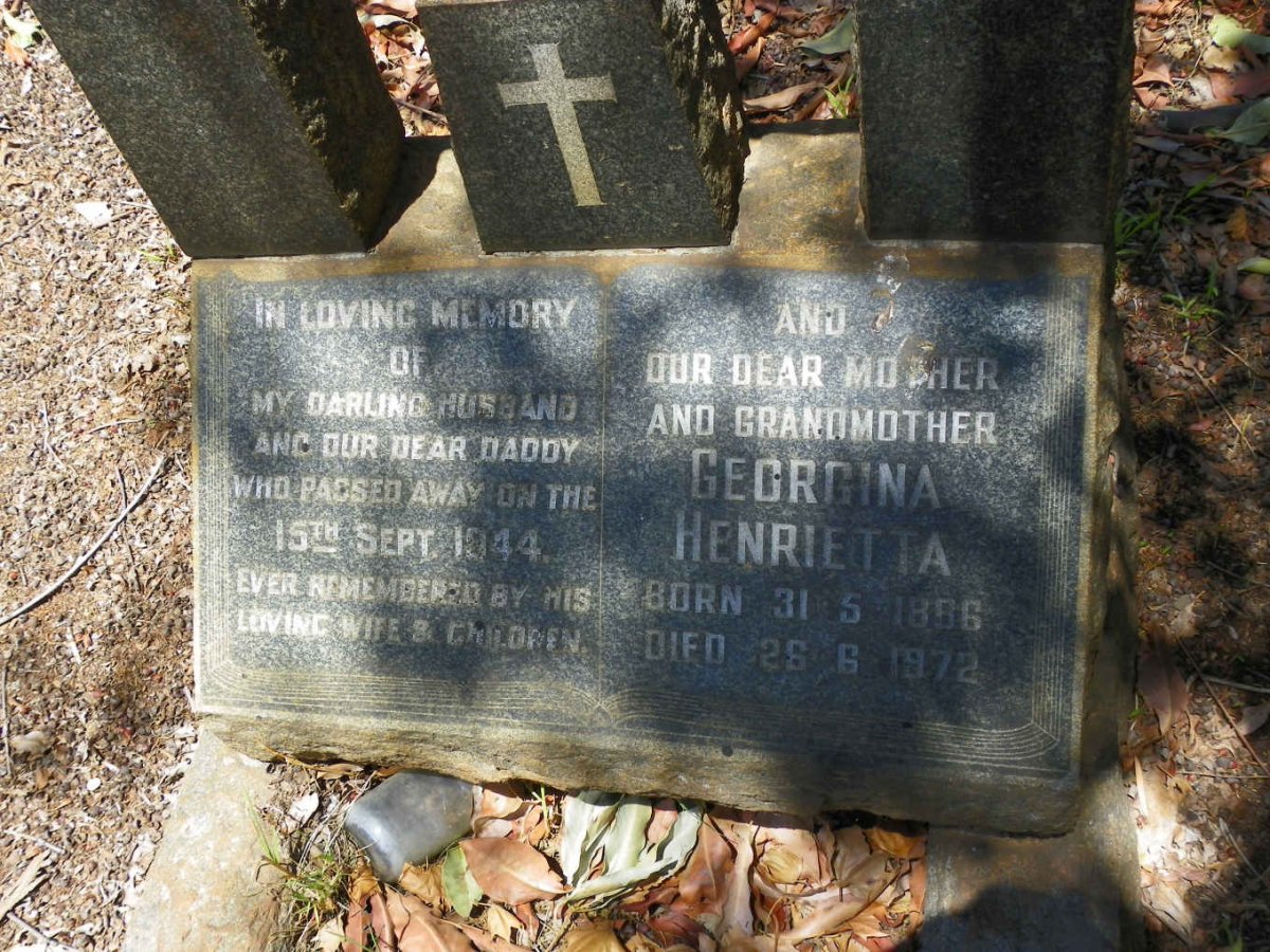 GREGORIO Antonio -1944 &amp; Georgina Henrietta 1886-1972