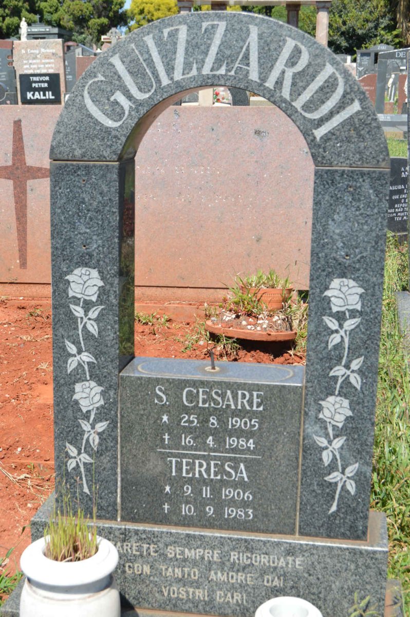 GUIZZARDI S. Cesare 1905-1984 &amp; Teresa 1906-1983