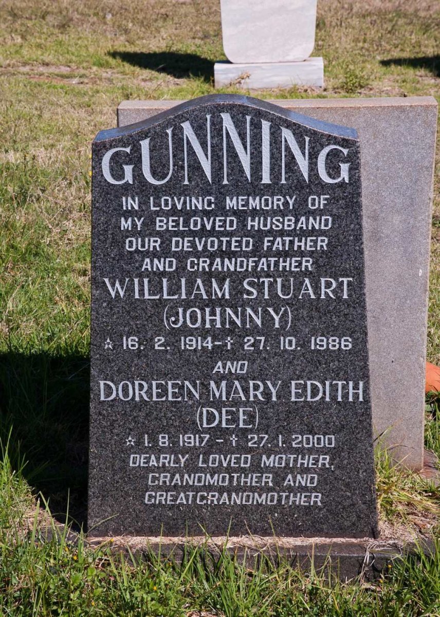 GUNNING William Stuart 1914-1986 &amp; Doreen Mary Edith 1917-2000