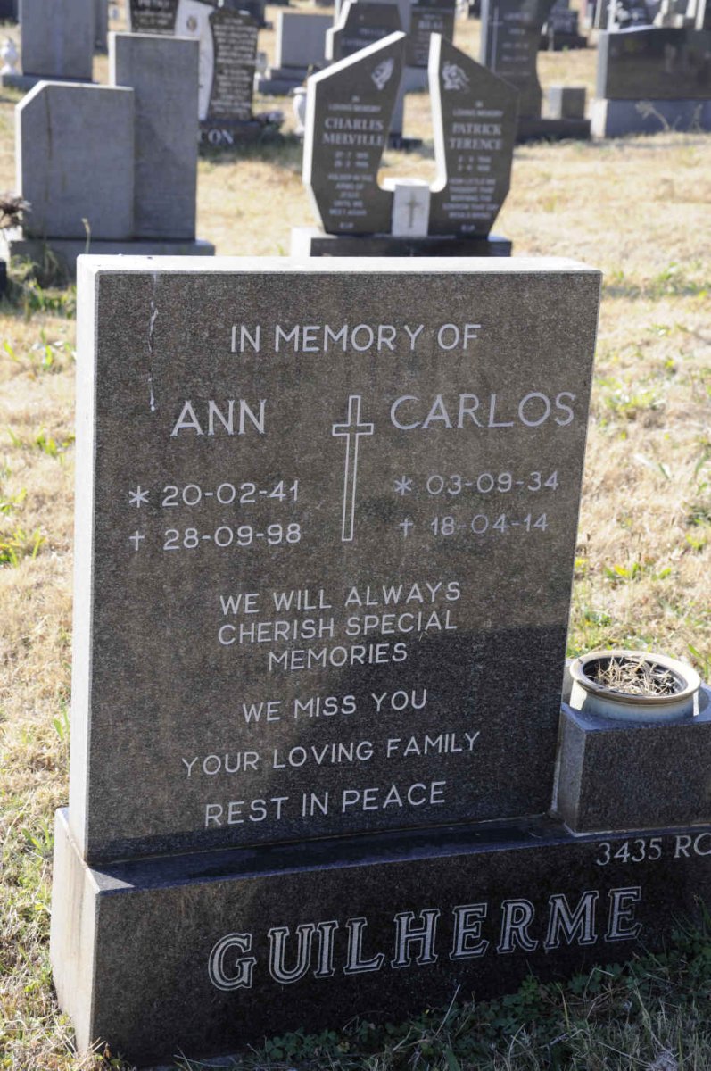 GUILHERME Carlos 1934-2014 &amp; Ann 1941-1998
