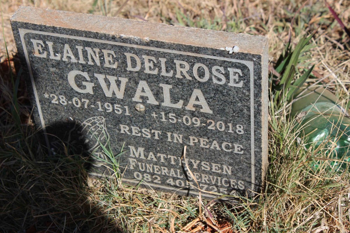 GWALA Elaine Delrose 1951-2018