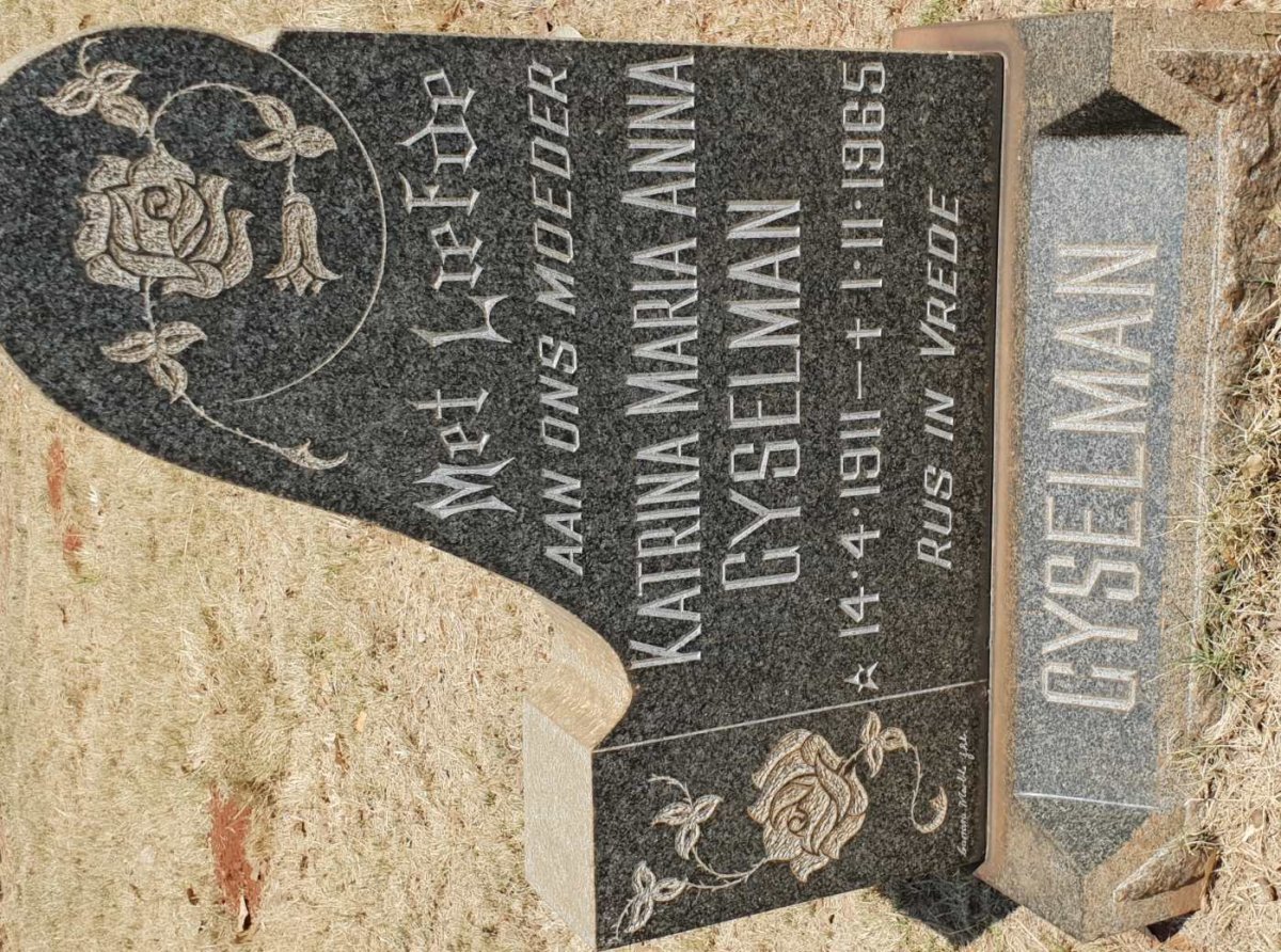GYSELMAN Katrina Maria Anna 1911-1965