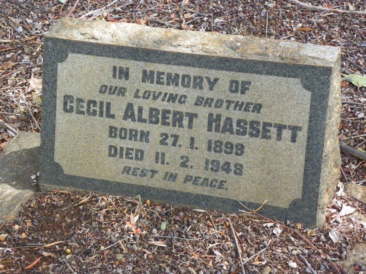 HASSETT Cecil Albert 1899-1948