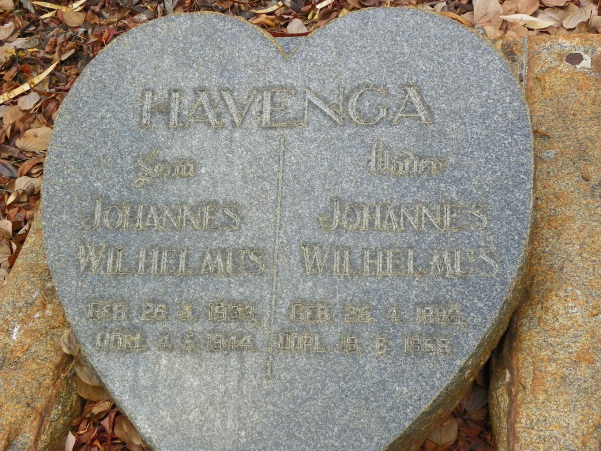 HAVENGA Johannes Wilhelmus 1888-1968 :: HAVENGA Johannes Wilhelmus 1933-1944