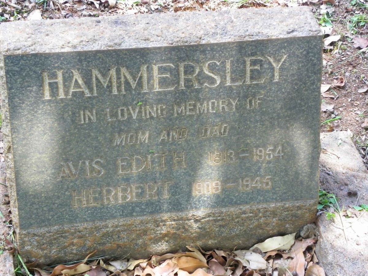 HAMMERSLEY Herbert 1909-1945 &amp; Avis Edith 1913-1954