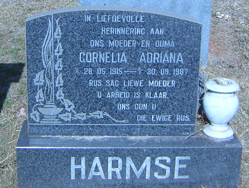 HARMSE Cornelia Adriana 1915-1987