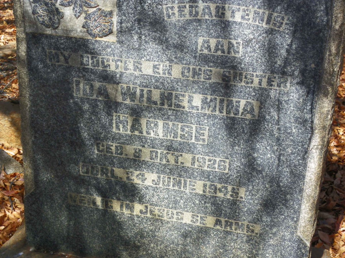 HARMSE Ida Wilhelmina 1926-1945