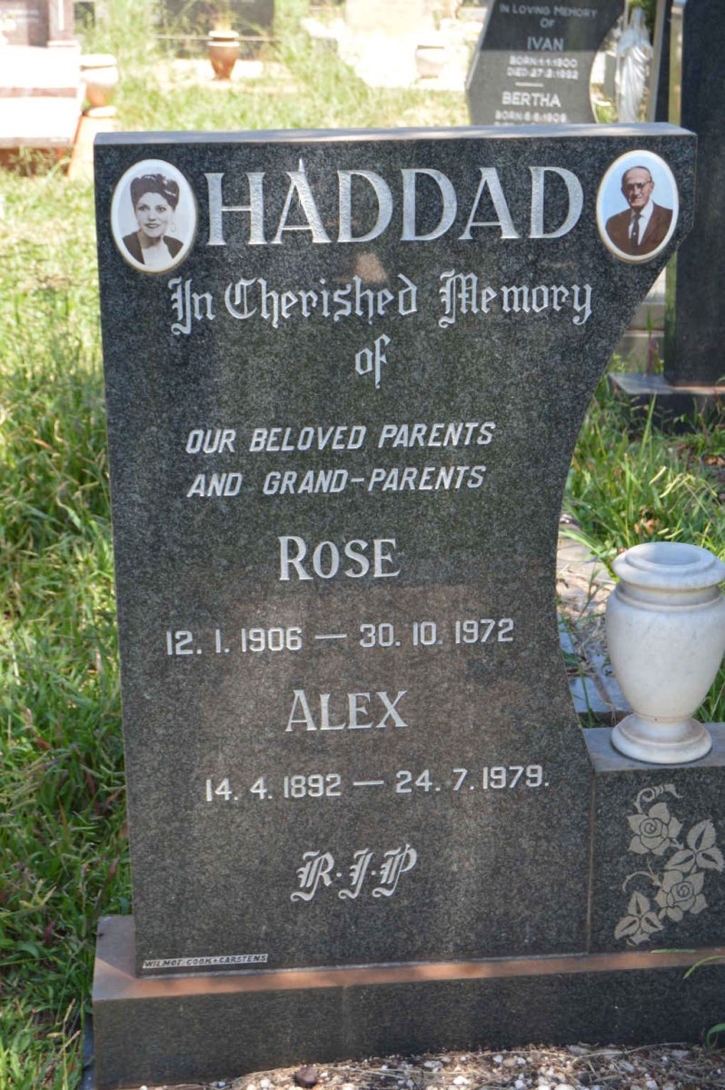 HADDAD Alex 1892-1979 &amp; Rose 1906-1972