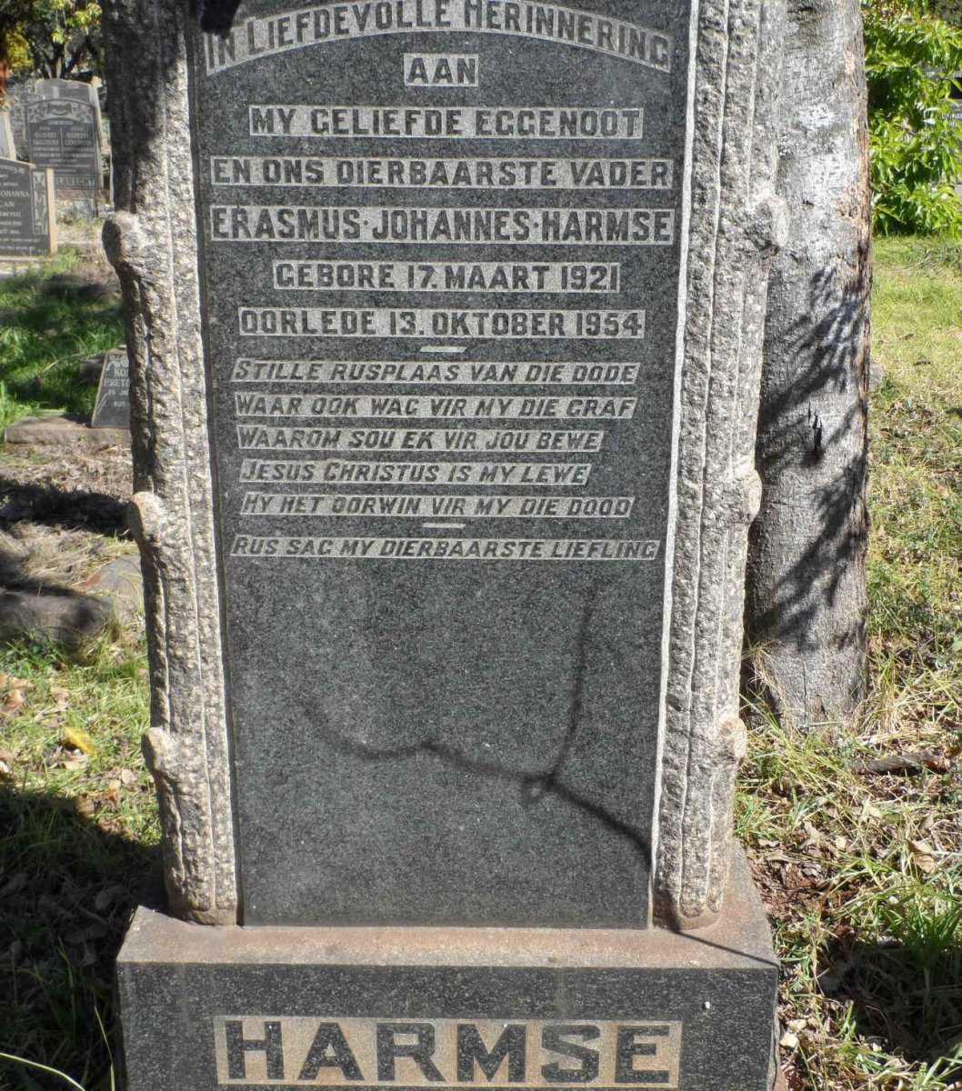 HARMSE Erasmus Johannes 1921-1954