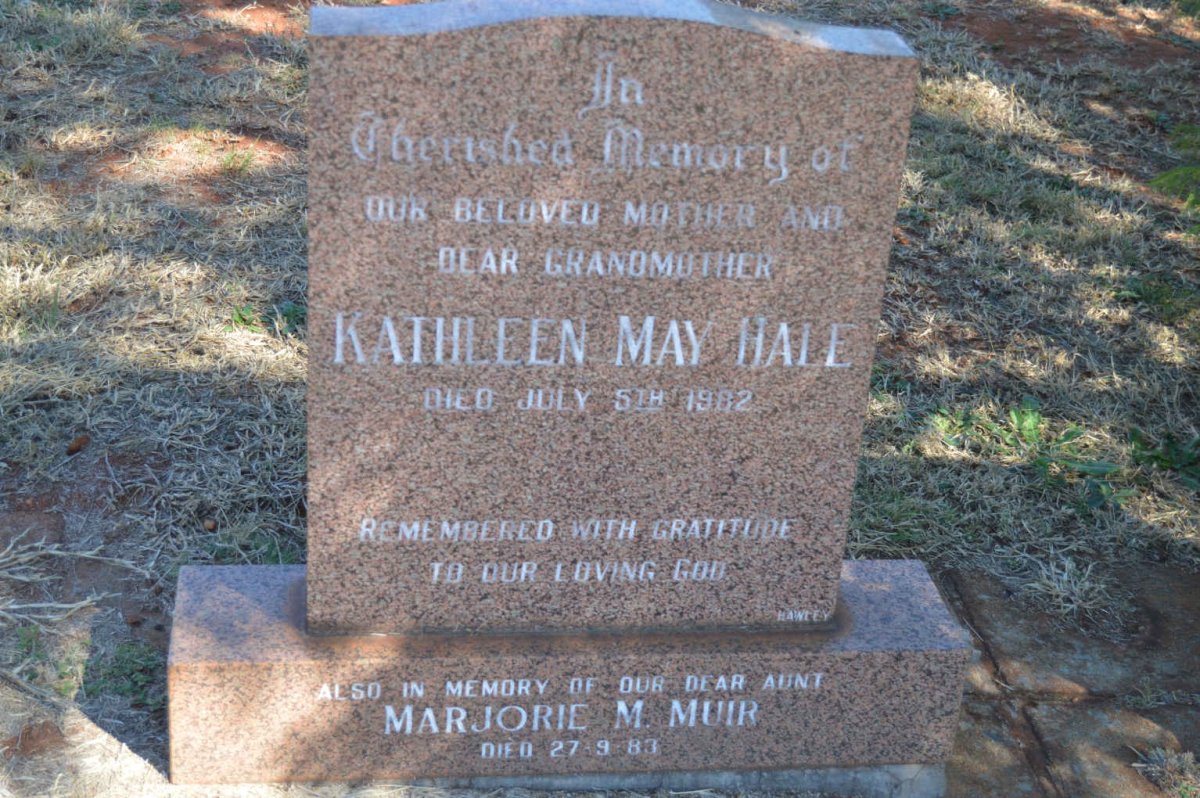 HALE Kathleen May -1982 :: MUIR Marjorie M. -1983