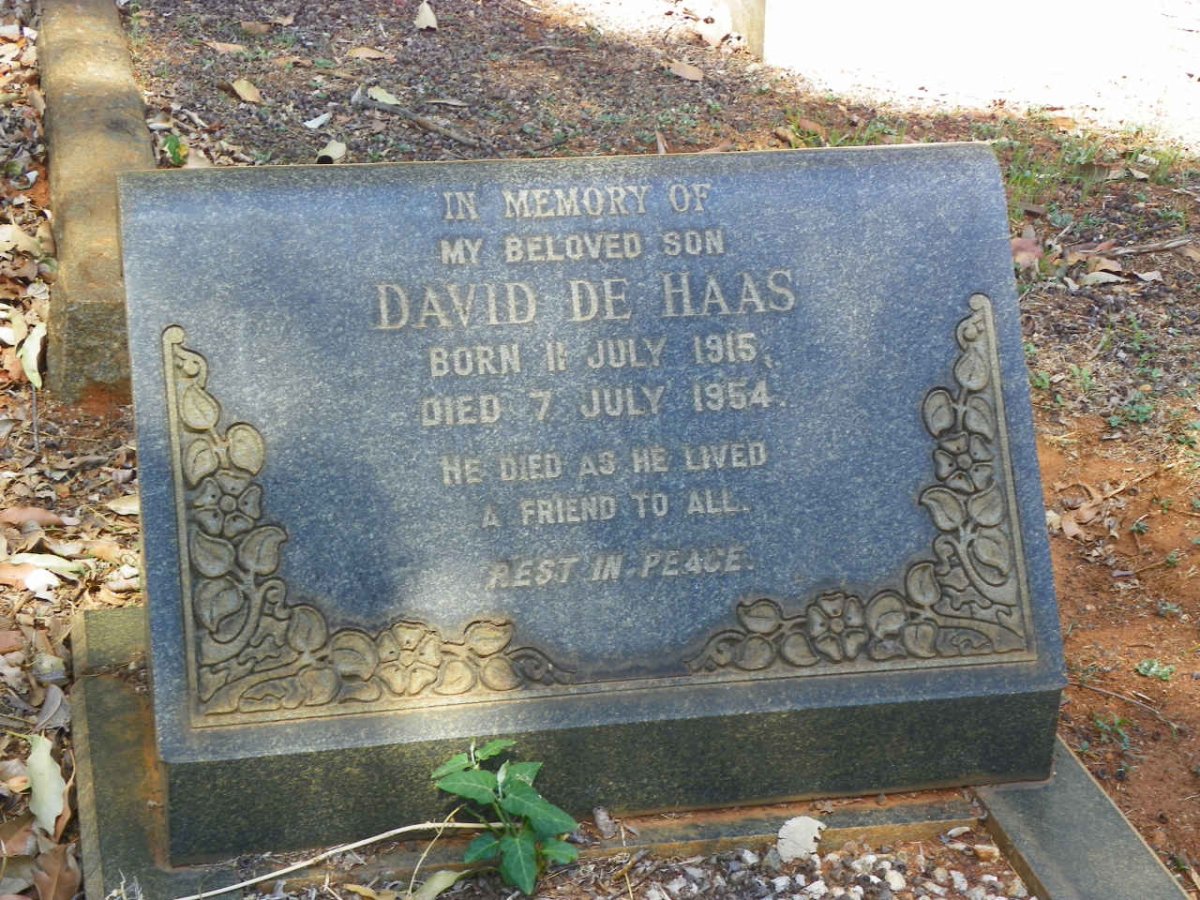 HAAS David, de 1915-1954