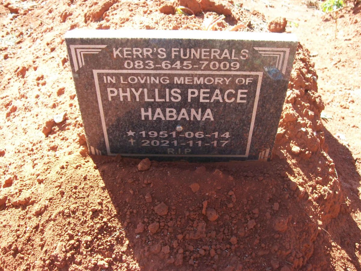 HABANA Phyllis Peace 1951-2021