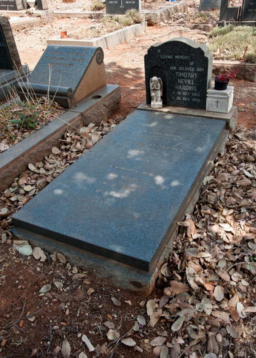 HARDING Mabel Florence nee BROOKS 1926-1988 :: HARDING Timothy Nevill 1953-1958
