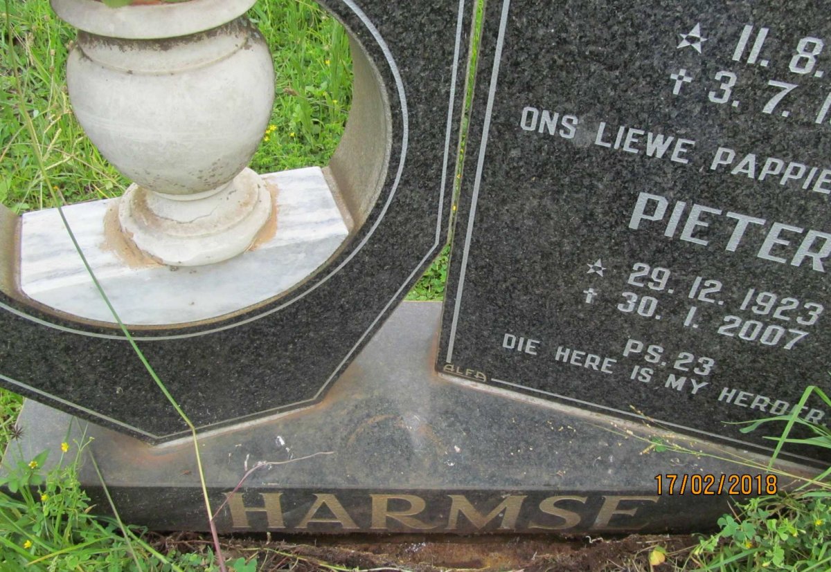 HARMSE Pieter 1923-2007 &amp; Hettie 1925-1988
