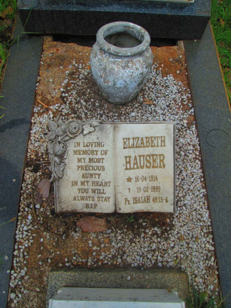 HAUSER Fritz August 1910-1948 :: HAUSER Elizabeth 1914-1999