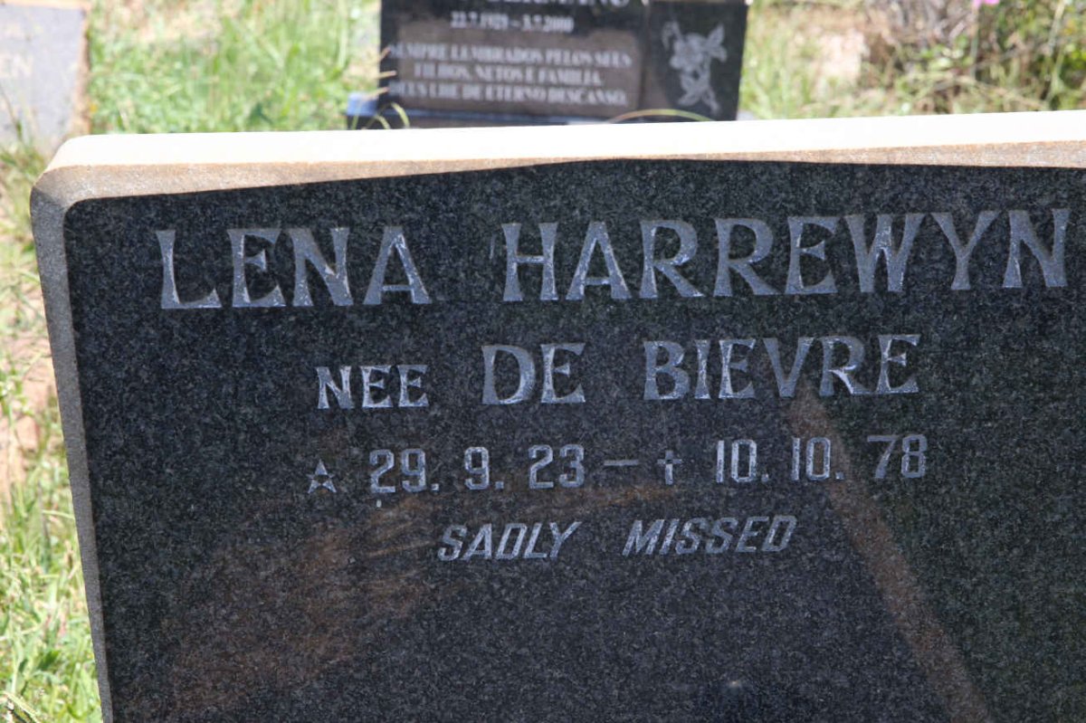 HARREWYN Lena nee DE BIEVRE 1923-1978